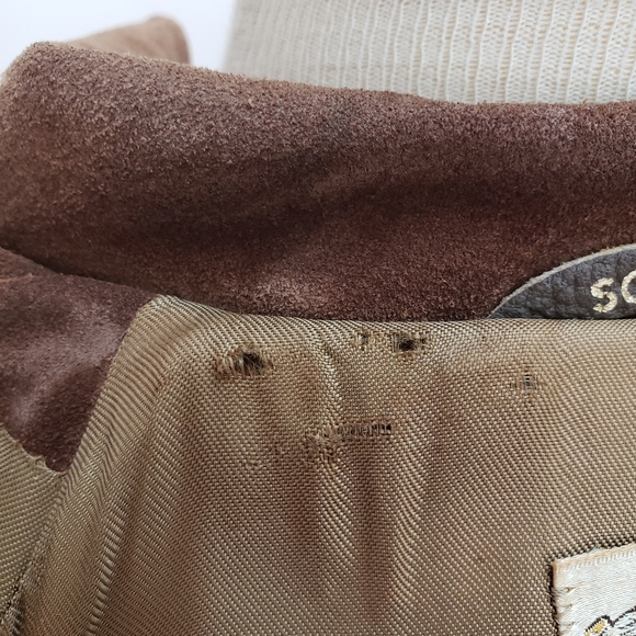 Vintage Rancher by Schott Bros Brown Suede Leather Fringed Jacket, Size 34 - Picture 8 of 8